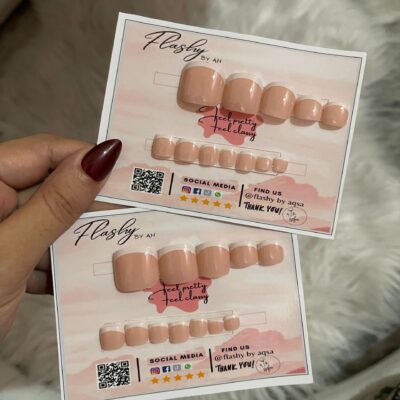 gel based toe nails pink/nude 24tips