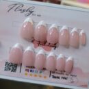 gel based french nails Almond 15 tips