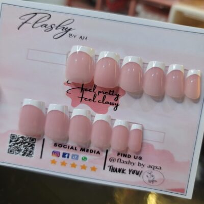 gel based french nails coffine 15 tips