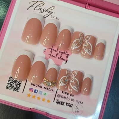 beautiful high quality butterfly nails 24 tips